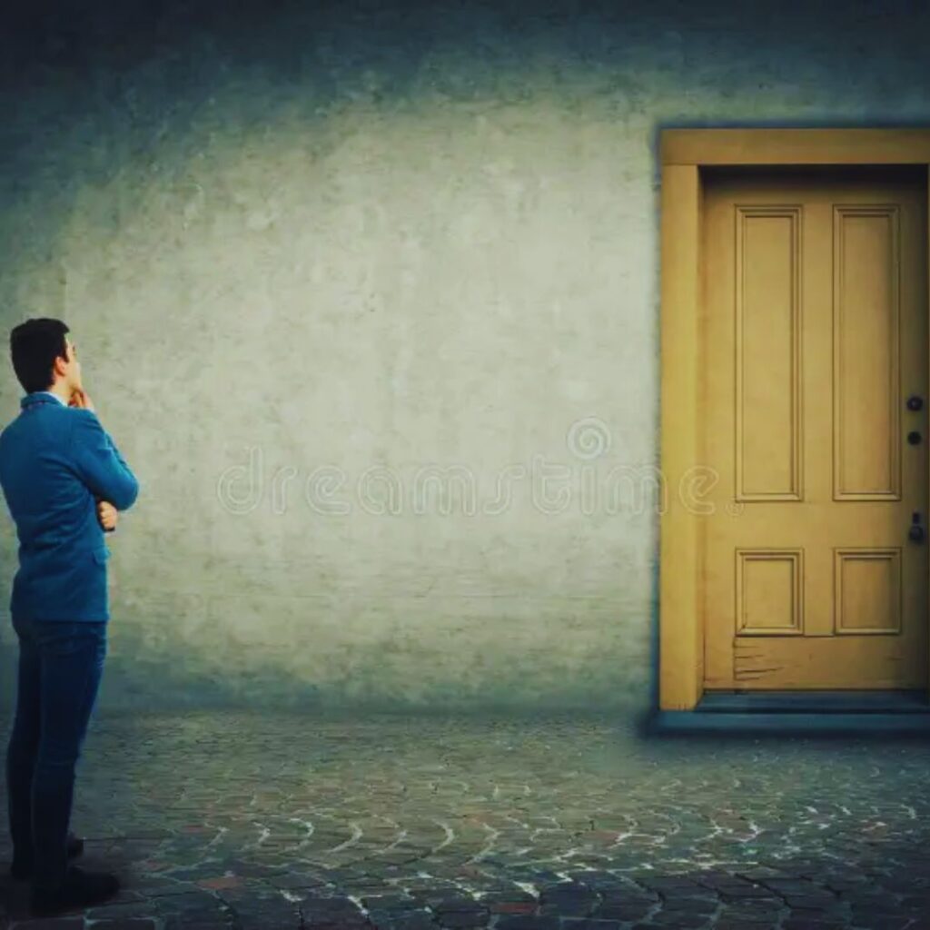 Dor-nos-aprisiona-emocionalmente-fechado-porta-prisão-emocional-calabouço-existencial.