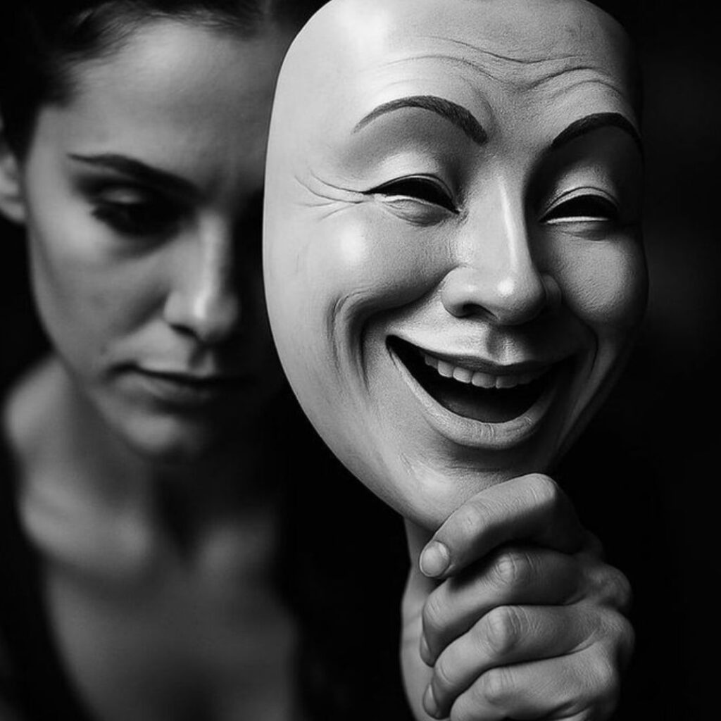 Falso-eu-máscara-usamos-para-adaptarmos-aos-outros-transformação-cura-criança-interior-fé-coração-oração.