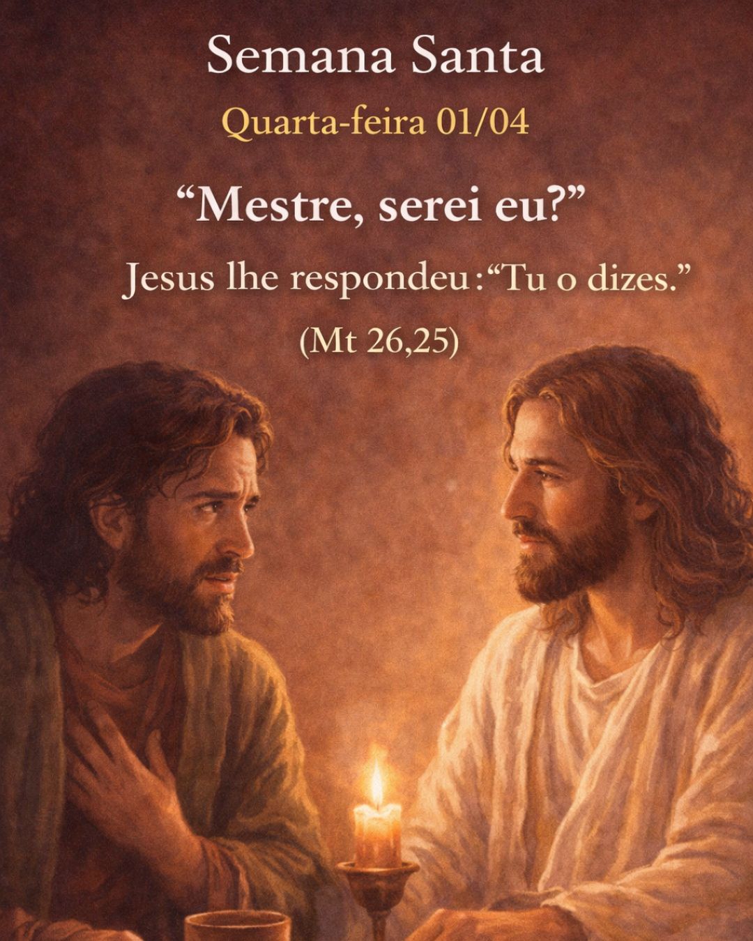 “Mestre, serei eu?” Jesus lhe respondeu: “Tu o dizes” (Mt 26,25)