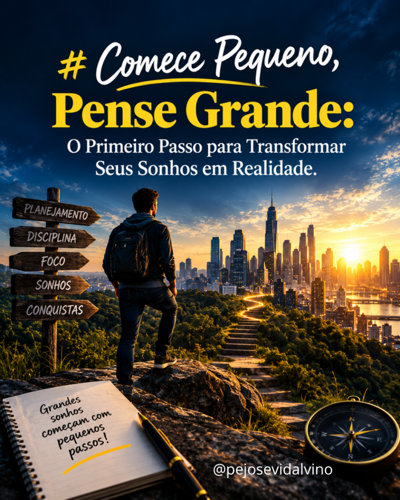 Comece Pequeno, Pense Grande: O Primeiro Passo para Transformar Seus Sonhos em Realidade